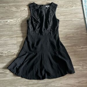 The Limited Black Business Dress with Lace Bodice & Flared Skirt (Size 2)